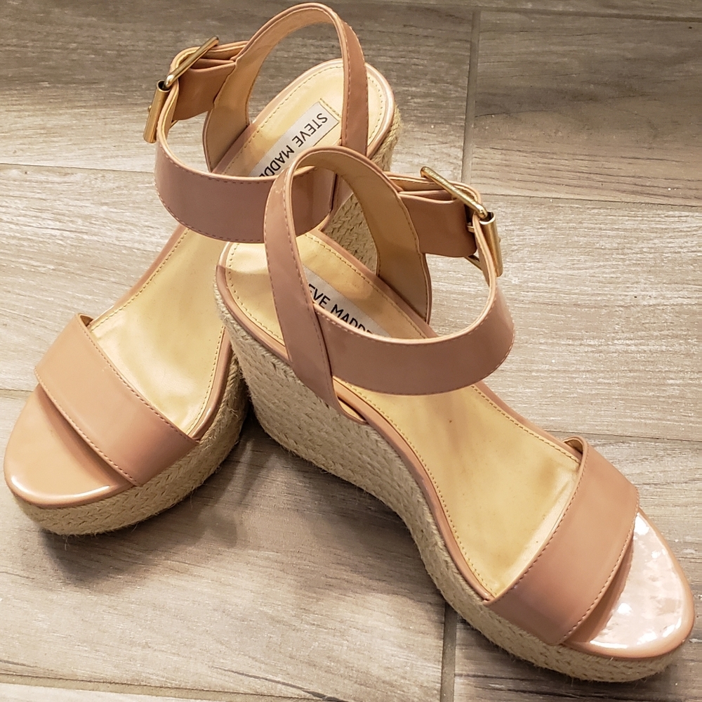 Steve Madden Santorini Patent Espadrille Wedge